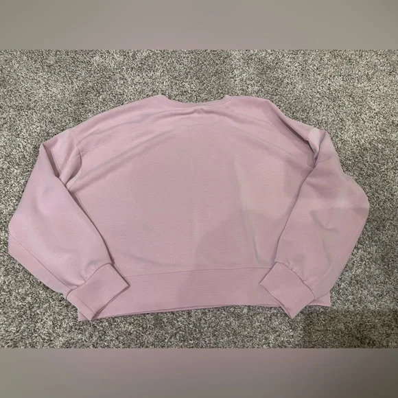 Lululemon Softstreme Perfectly Oversized Cropped Crew Pink Peony Size 10 - Picture 8 of 8